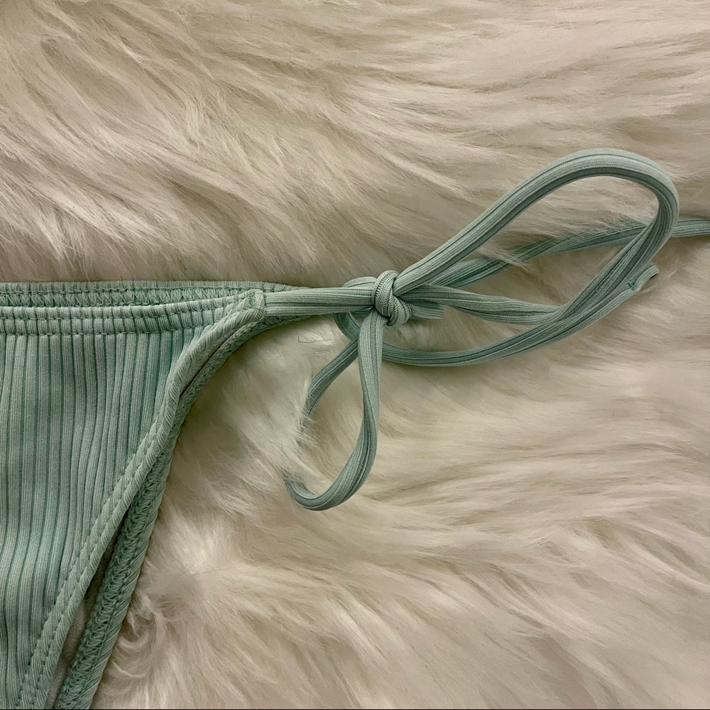 ASOS Mint Ribbed String Bikini Bottom 6 - Picture 3 of 6